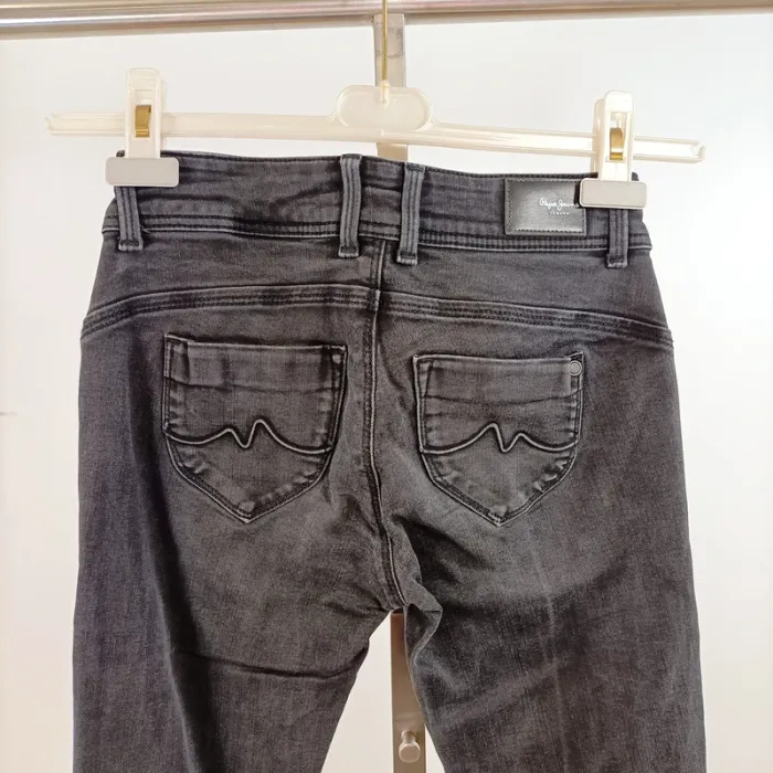 Jean slim gris foncé Pepe Jeans modèle New Brooke taille 38 W10 A1486 - photo numéro 7