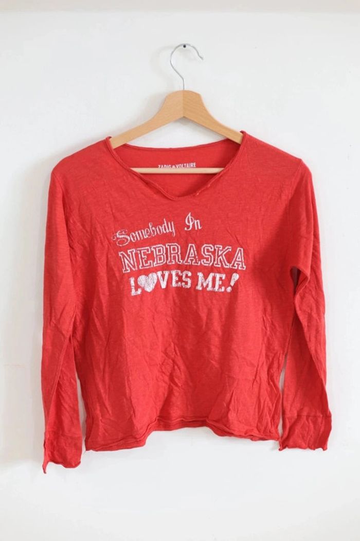 C56 t-shirt rouge Zadig&voltaire 12 ans