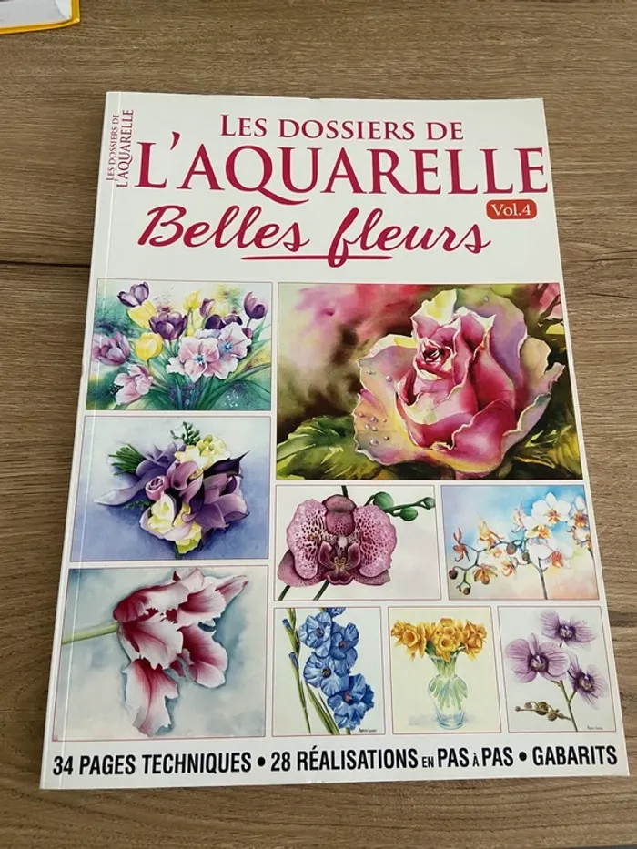 Livre les dossiers de l’aquarelle belles fleurs