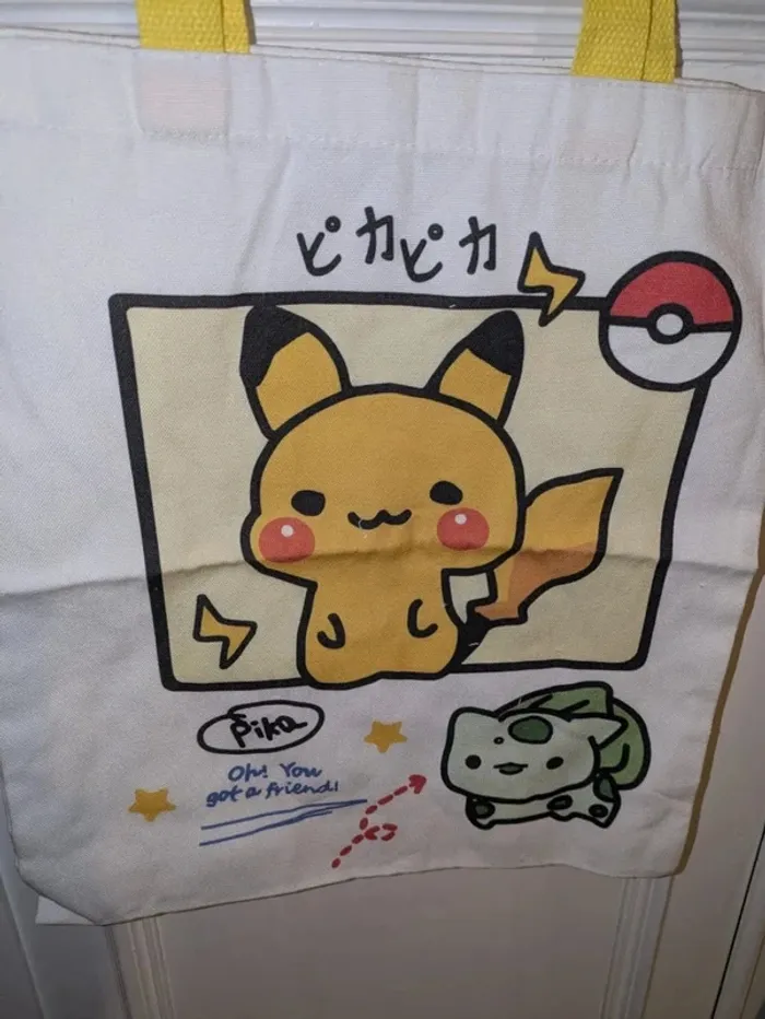 Tote bag Pikachu Pokémon NEUF sac cabas pratique mode geek tendance - photo numéro 5