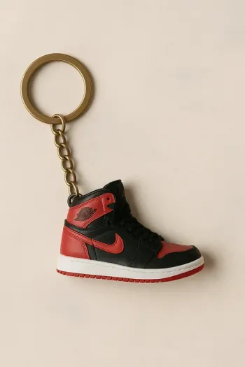 Porte-clés miniature basket Air Jordan 1 "Bred"