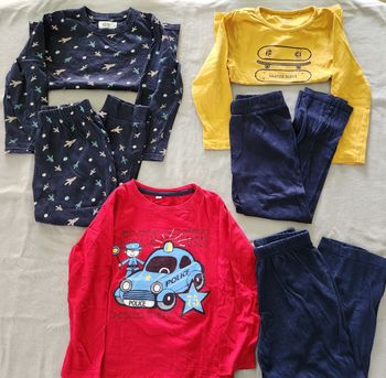 Lot 3 pyjamas intersaison 5 ans garçon