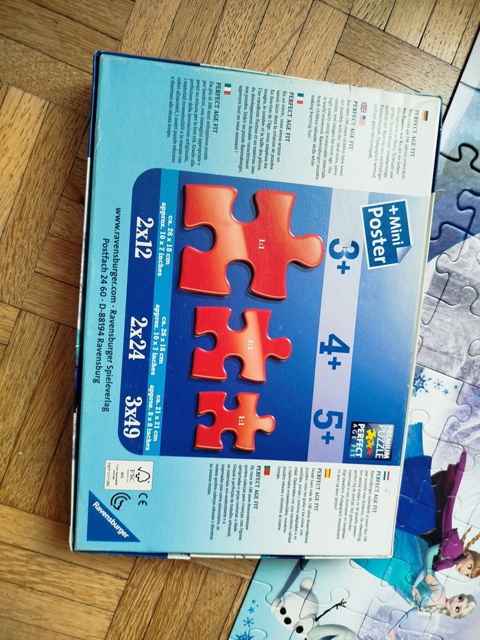 Puzzle reine de neige 2*24 ravensburger - photo numéro 3