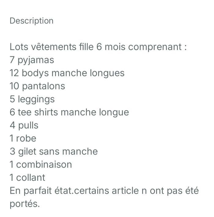 Lots vêtements fille 6 moism - photo numéro 7