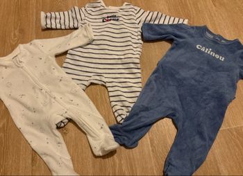 Lot de 3 pyjama velours 