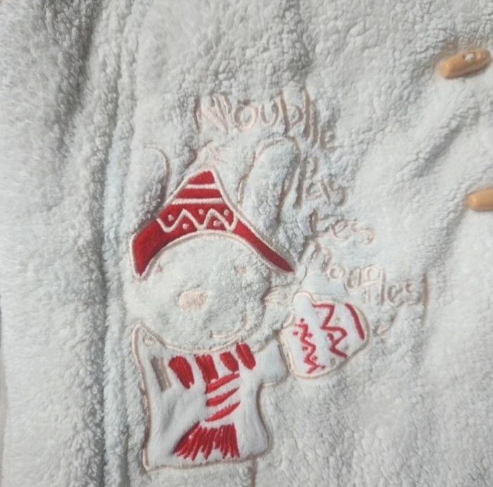 Combinaison pilote bébé 6 mois – Blanche chaude à capuche - photo numéro 2