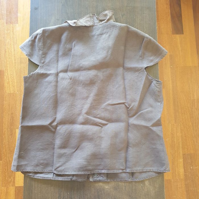 haut sans manche, marron clair, taille 44/46 en parfait état - photo numéro 2