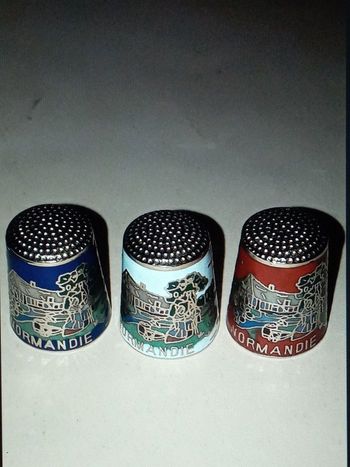 Lot de 3 dès métalliques "Normandie"