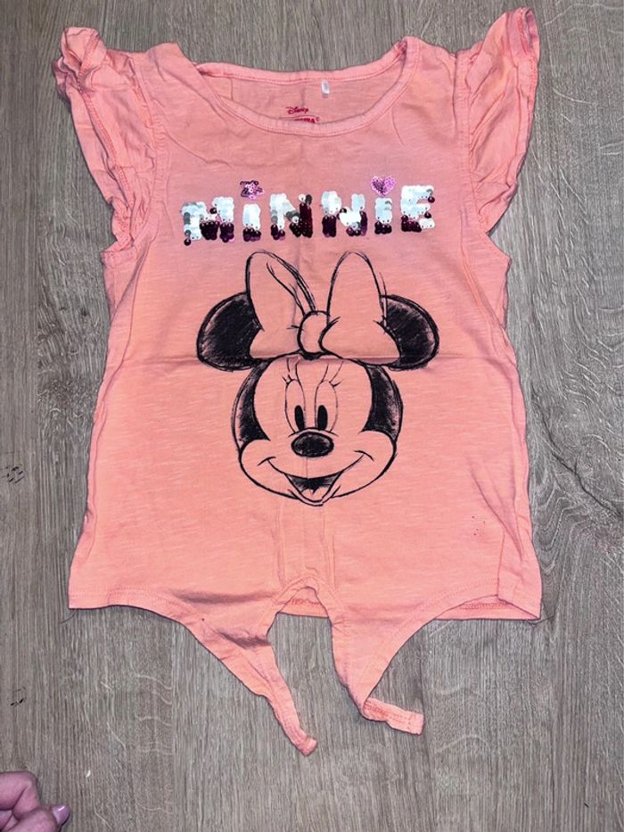 Tee shirt minnie corail