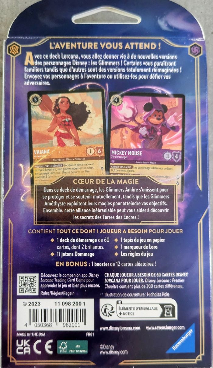 Deck de démarrage Lorcana chapitre 1 - photo numéro 2