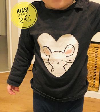 Tee-shirt Kiabi noir en 18mois