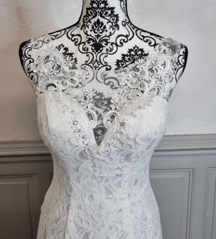 robe de mariee sirène dentelle blanche avec traîne Taille 38/40/42 - photo numéro 6
