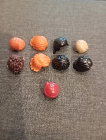 8 coupes de cheveux figurine lego 1 tête