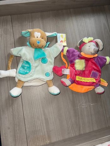 Lot de 2 Doudou marionnette doudou et compagnie