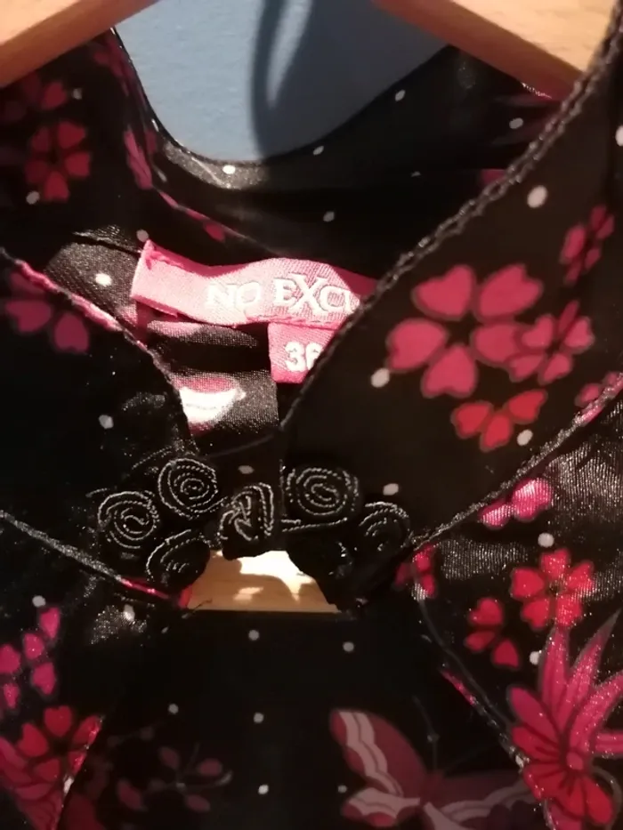 😍Robe 36 motif japonisant rose et noir extra vif😍 - photo numéro 4