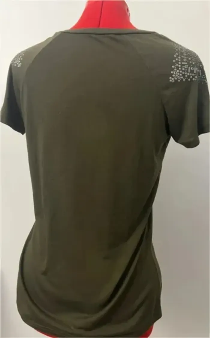 Blouse manches courtes kaki épaules avec détails métalliques Jennyfer - photo numéro 5