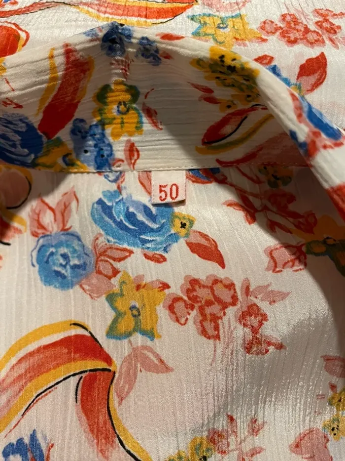 🌺 Chemise fleurie vintage – Taille 50 🌺 - photo numéro 7