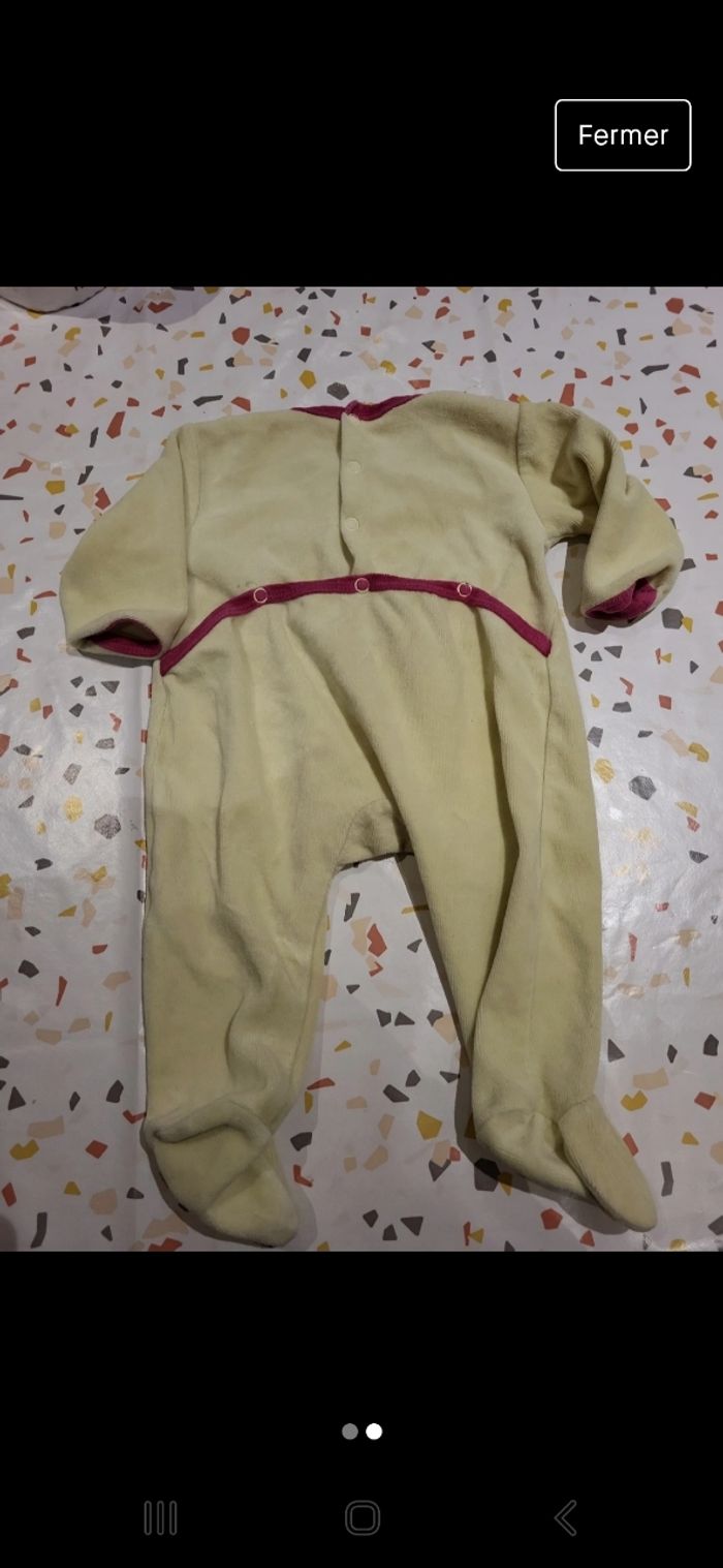 Pyjama jaune bébé fille 3 mois - photo numéro 2
