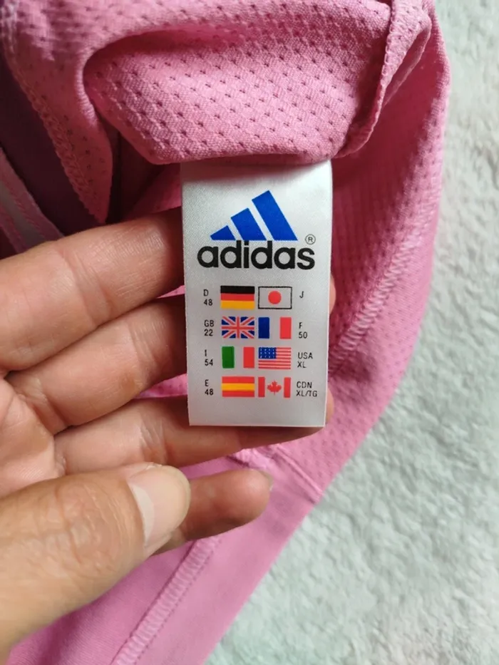 T-shirt fluide Adidas Clima cool rose taille XL - photo numéro 5