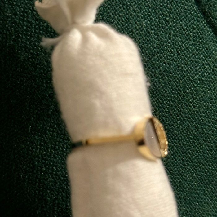 Bague réglable cd acier inoxydable et nacre mile Mila - photo numéro 4