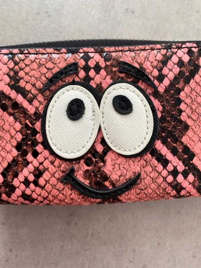 Porte monnaie python rose Mango - photo numéro 7