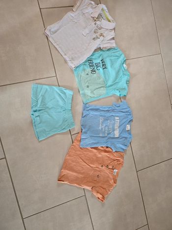 Lot tee-shirts et short