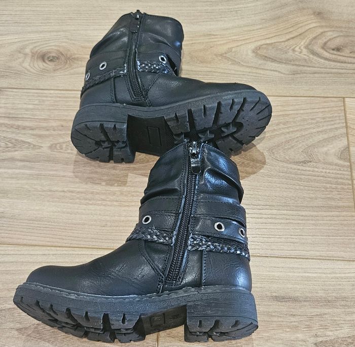 Bottines noires fille - Taille 28 - photo numéro 4