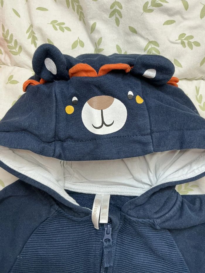 Gilet zippé à capuche marine 12 mois orchestra - photo numéro 6