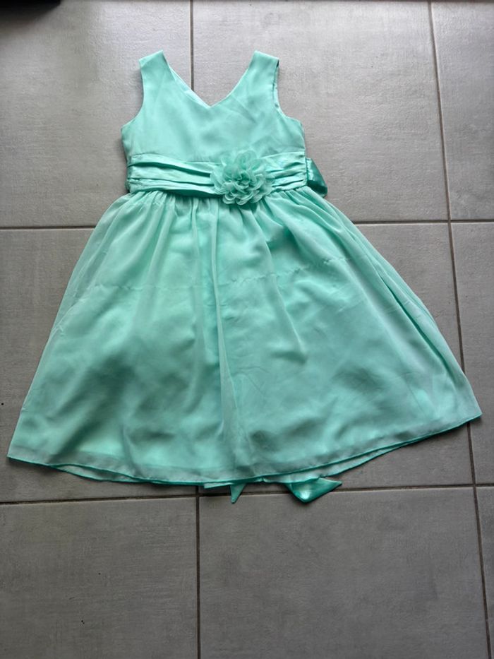 Robe de cérémonie fille vert d’eau