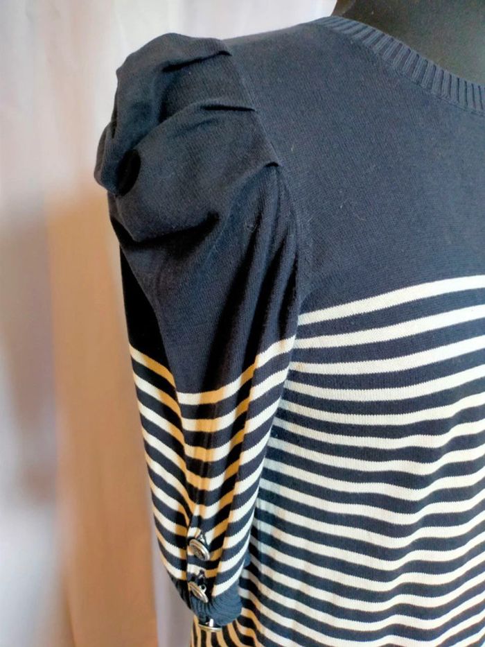Haut femme rayé manches froncées – The Kooples – Taille S - photo numéro 6
