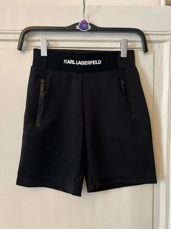 Short fluide noir avec poches zip latérales 8 ans - Karl Lagerfeld