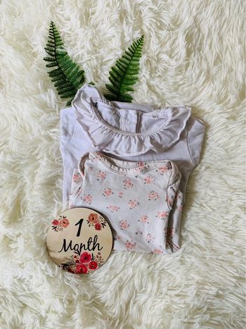 Lot 2 bodies manches longues fille 1M