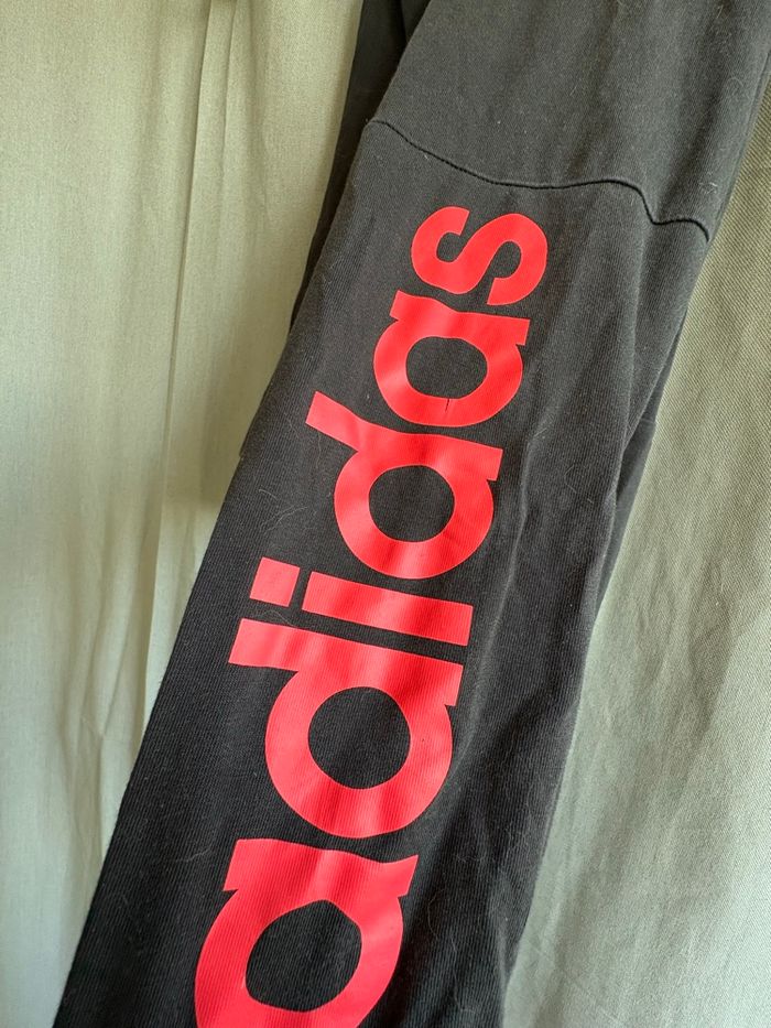 Legging adidas noir logo rose