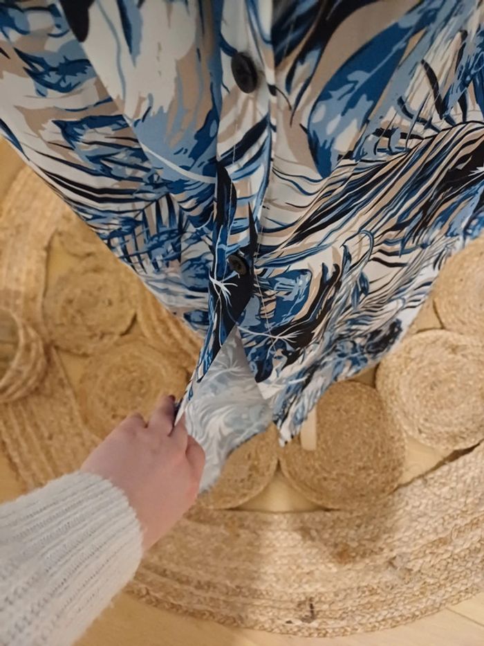 Robe longue boutonnée à motifs Aachoae taille M 38 - photo numéro 7