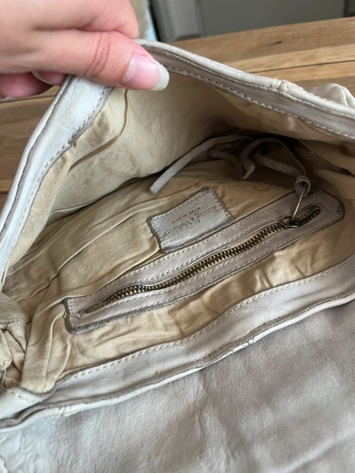 Pochette en cuir beige Zadig & Voltaire - photo numéro 6