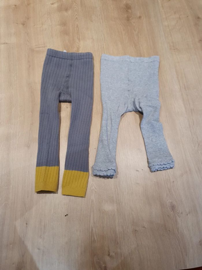 Lot 2 paires de collants sans pieds.