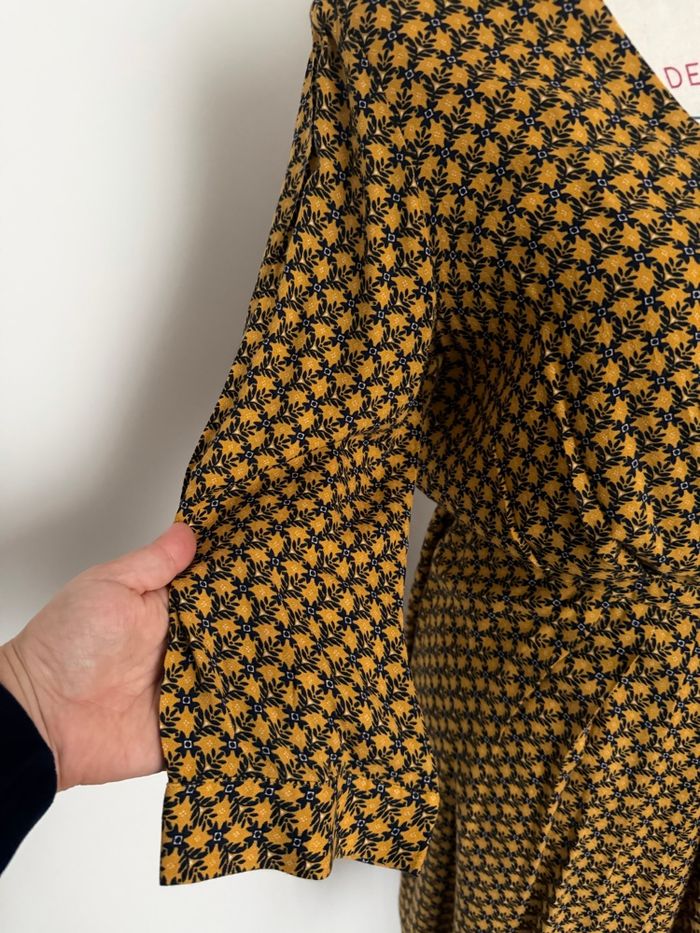 Robe jaune à motifs Promod taille 40 ou L - photo numéro 3