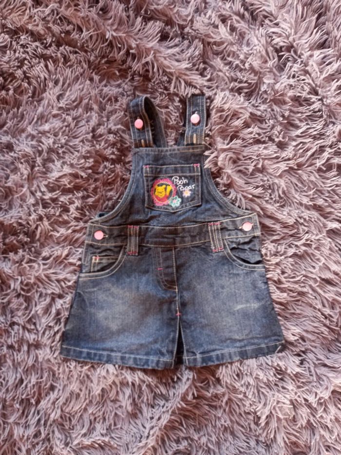 Robe chasuble en jean winnie l'ourson