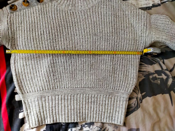 Pull en maille tricot fille XXS gris clair chiné marque TALLY WEIJL - photo numéro 8