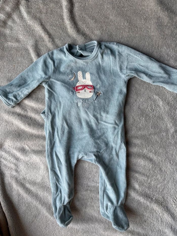 Lot de 5 pyjamas velours 6 mois - photo numéro 3