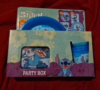 Coffret vaisselles réutilisable de fêtes anniversaire.... stitch disney 
