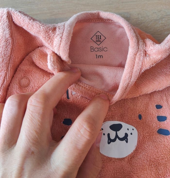 Pyjama orange tigre taille 1 mois - photo numéro 3