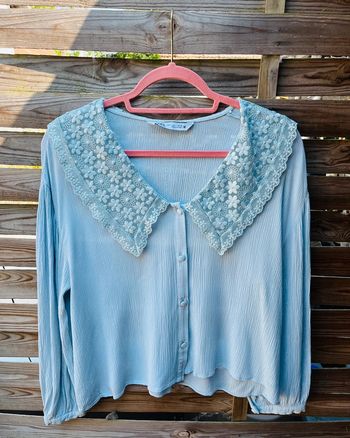 Blouse avec col dentelle - Taille L