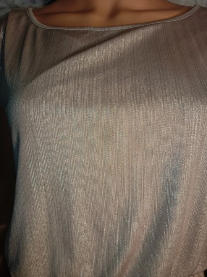 Robe fluide beige /rose pâle S R*169 - photo numéro 2