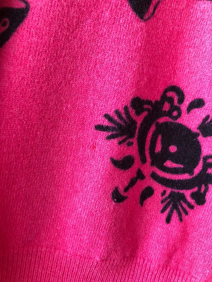 Joli pull rose à motifs vintage M - photo numéro 5