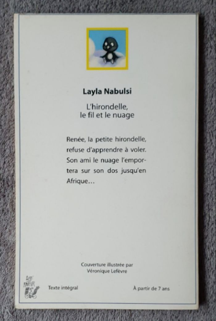 Roman Jeunesse, format poche "L'Hirondelle, le Fil et le Nuage" (Dès 7 ans) / Éd. Lire, c'est partir! - photo numéro 2