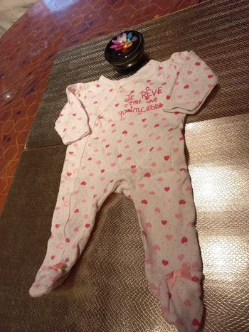 Pyjama coton a cœurs ouverture devant