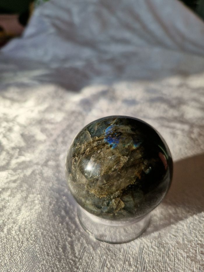 Sphère labradorite de Madagascar 238g neuve - photo numéro 8