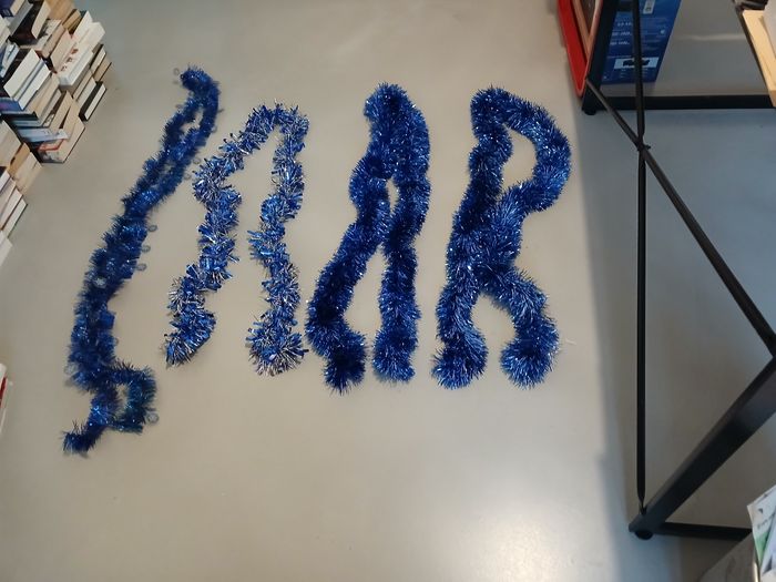 Lot de 4 guirlandes Noël bleues