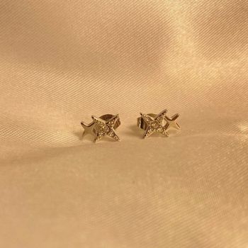 Boucles d’oreilles étoile acier inoxydable